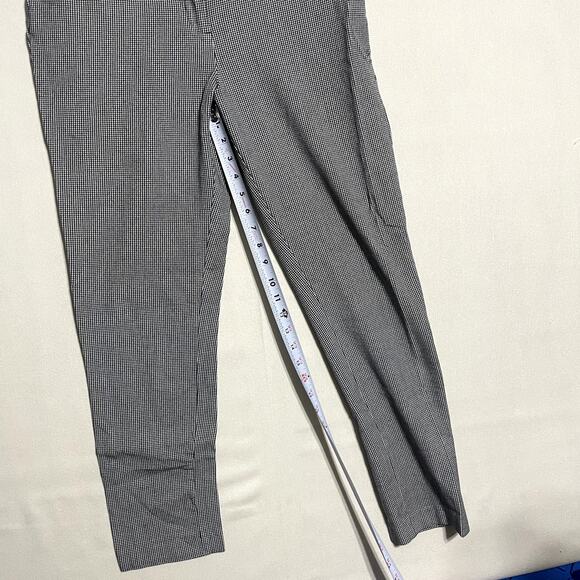 LOFT‎ Houndstooth Slim Ankle Pants Black White Check Trousers - Size 12T - Picture 9 of 11